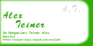 alex teiner business card